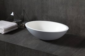 Basin oval solid surface
