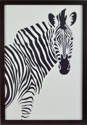 Väggdekoration Zebra Tavla